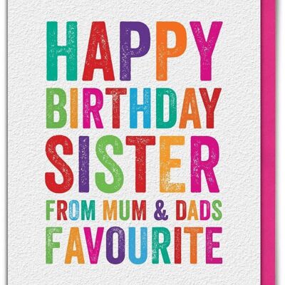 Funny Card - Sister Favourite
