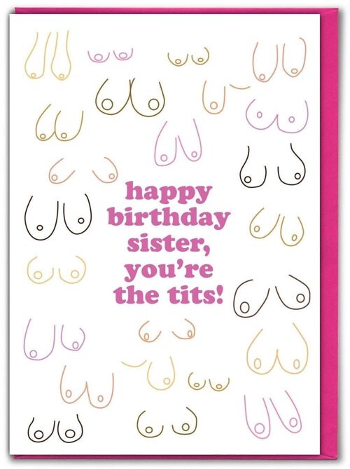 Funny Card - Sister You're The Tits