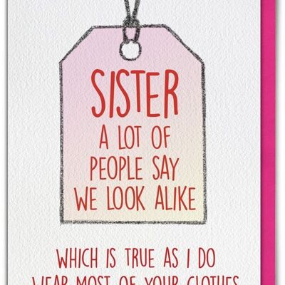 Funny Card - Sister Look Alike