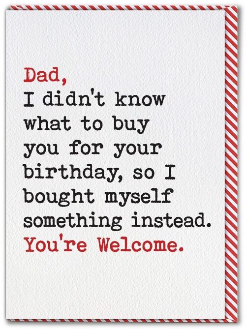 Funny Card - Dad Didn't KNow