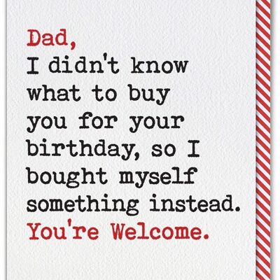 Funny Card - Dad Didn't KNow
