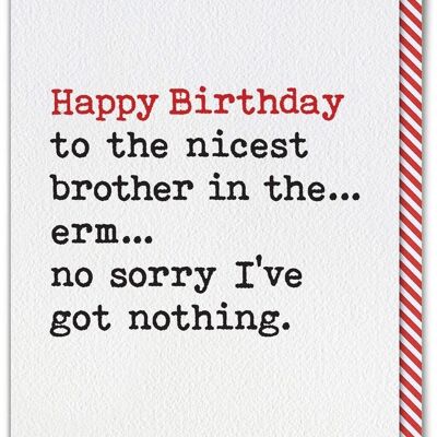 Funny Card - Nicest Brother