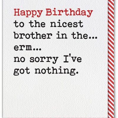 Funny Card - Nicest Brother