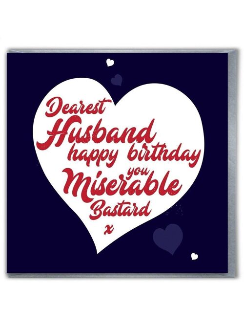 Funny Card - Husband Miserable Bastard