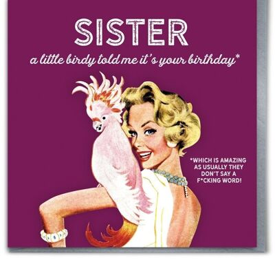 Funny Card - Sister Little Birdy