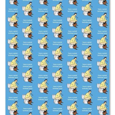 Funny Gift Wrap - Birthday Poo**Pack of 2 Sheets Folded**