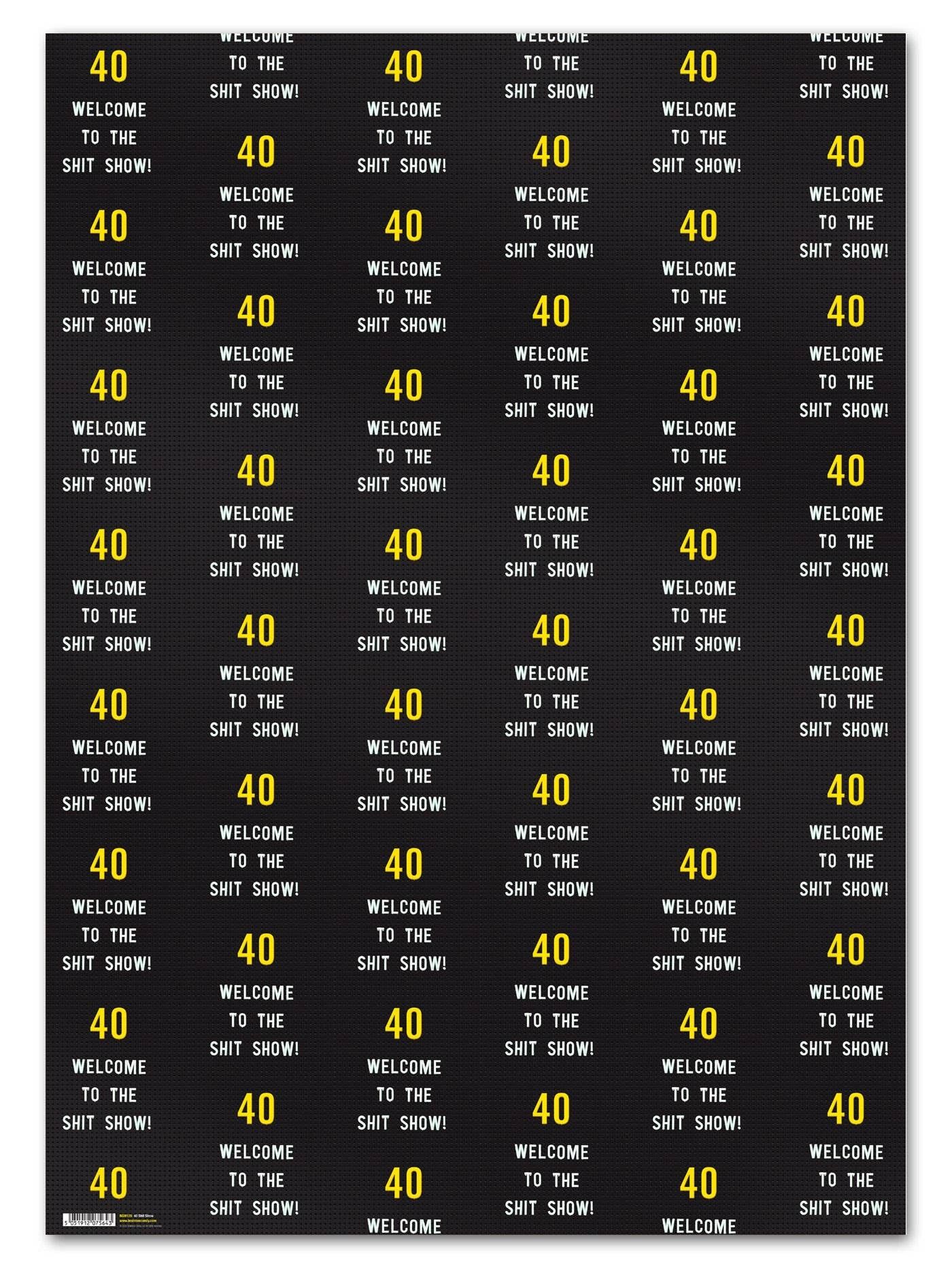 Divertente 40° Confezione Regalo - 40 Merda Show**Confezione da 2 fogli piegati**