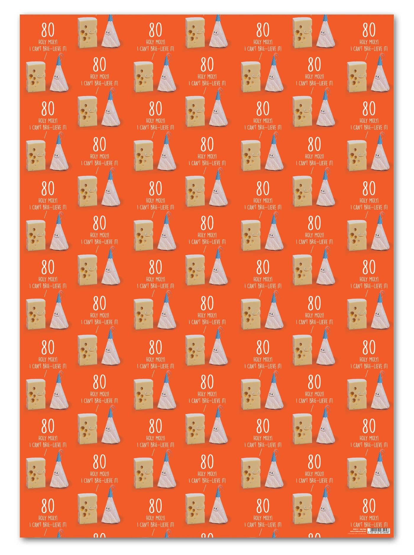 Confezione regalo divertente per l'80° anniversario - 80 Holy Moly**Confezione da 2 fogli piegati**