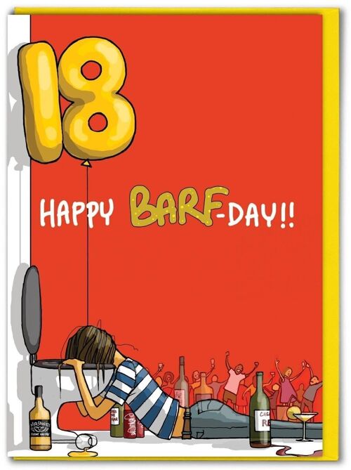 Age 18 Barfday - 18th Birthday Card
