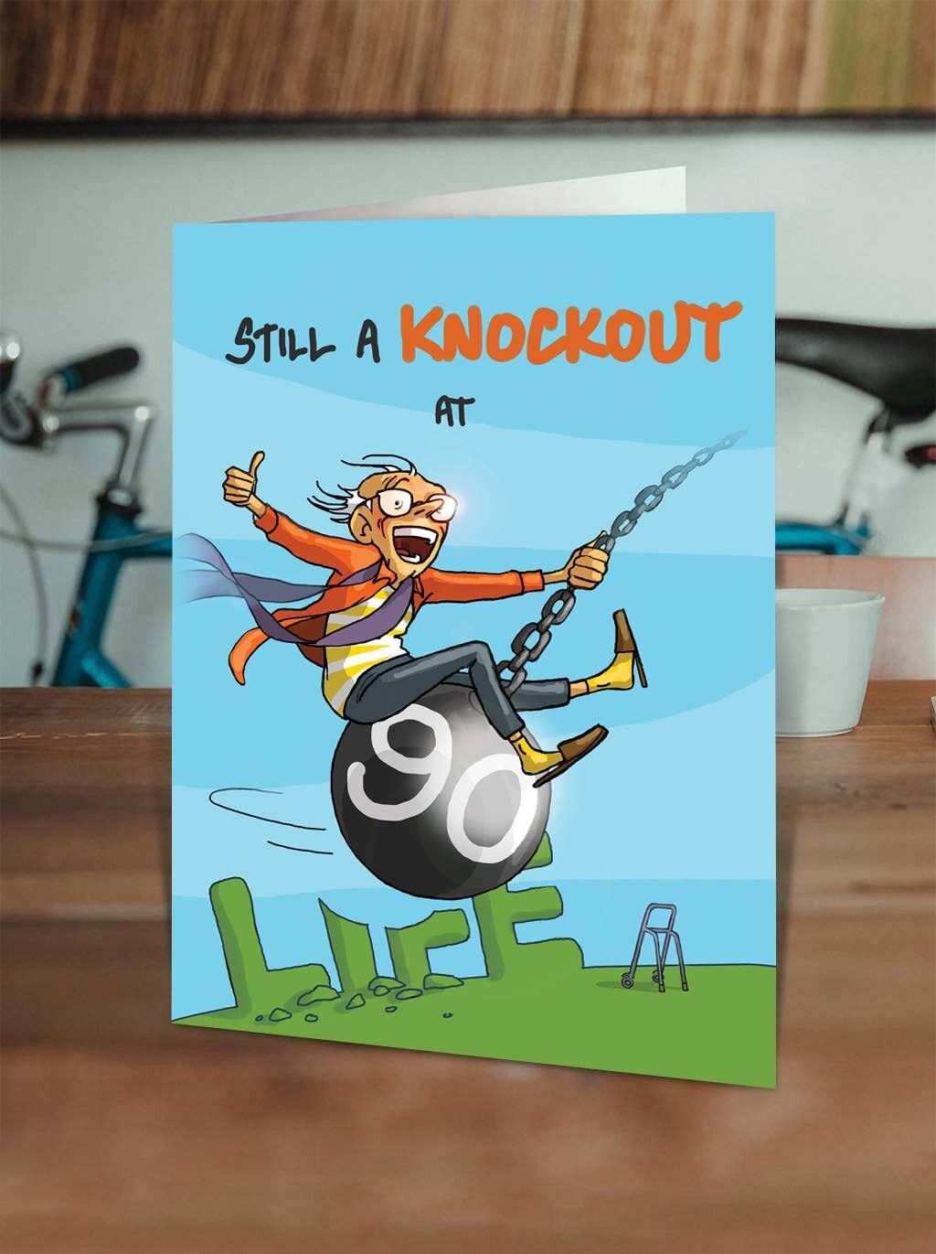 Palla da demolizione di 90 anni - Biglietto di auguri per il 90° compleanno