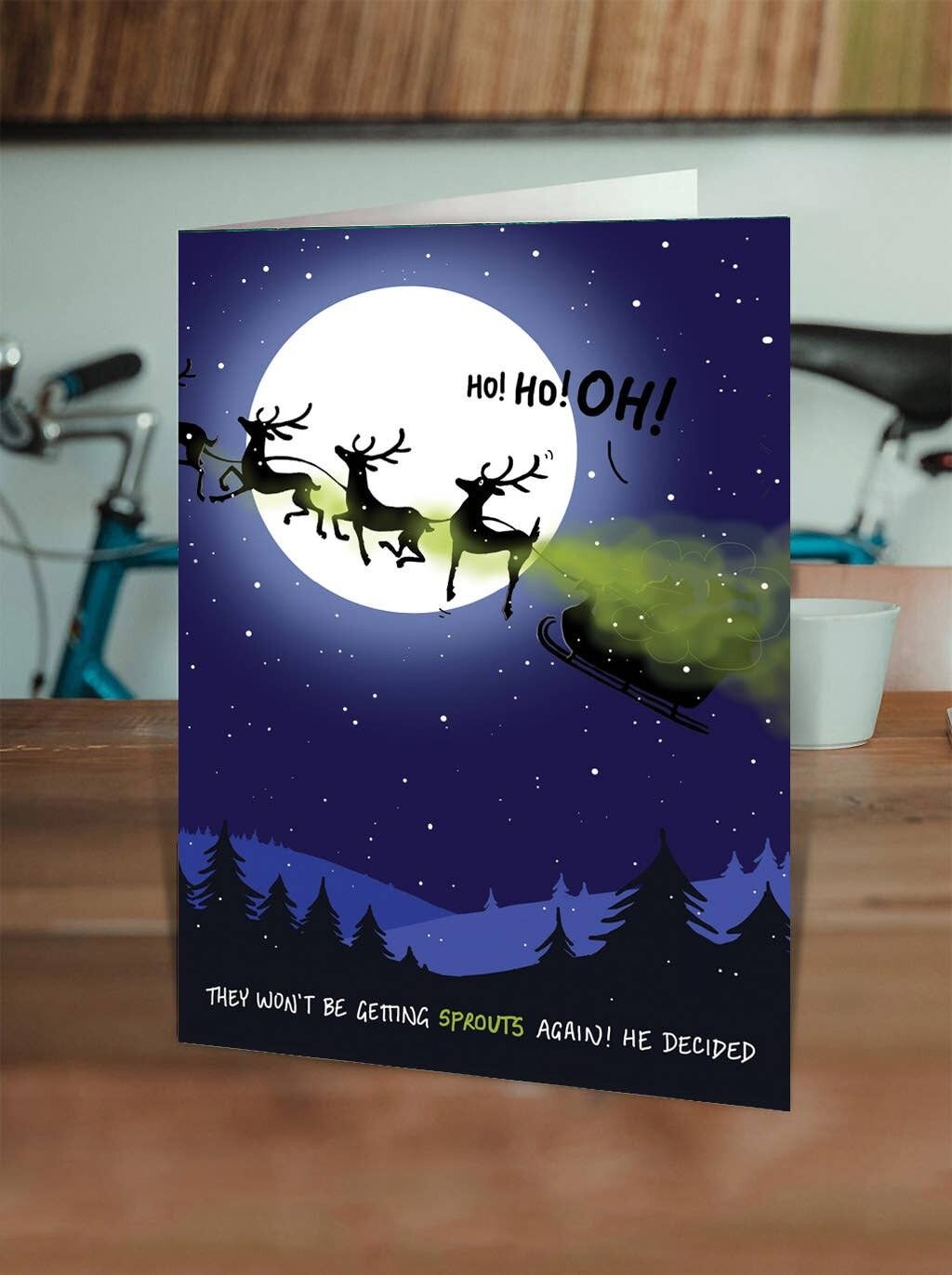 Tarjeta de Navidad divertida: no volverá a obtener brotes
