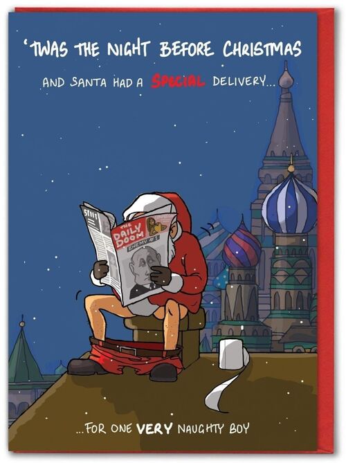 Funny Christmas Card - Santa's Special Delivery