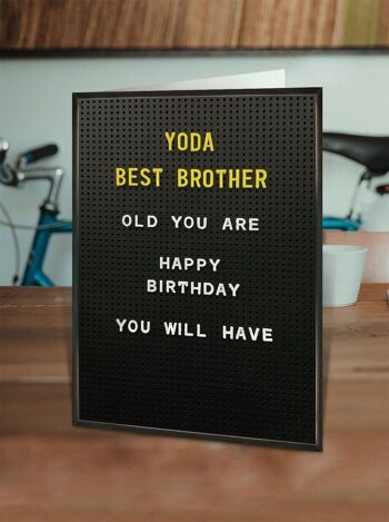 Carte de frère drôle - Yoda meilleur frère 1