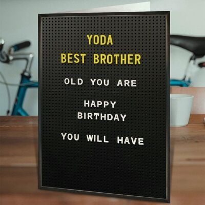 Funny Brother Card - Yoda Best Brother