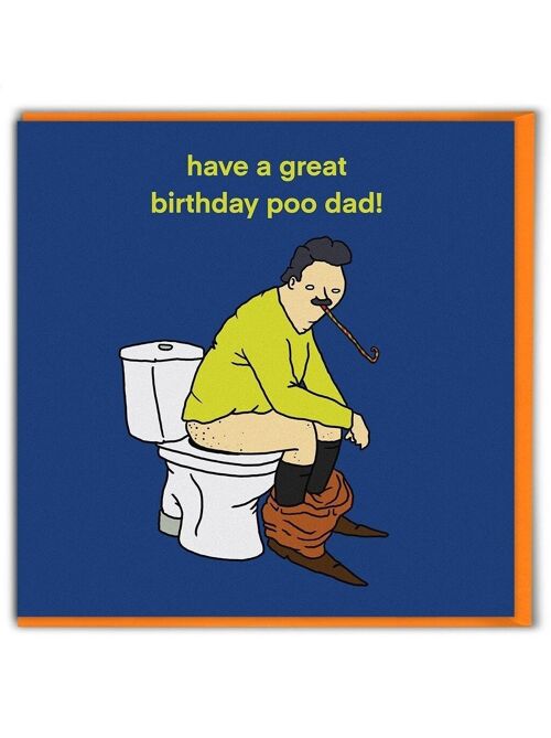 Funny Dad Birthday Card - Dad Birthday Poo