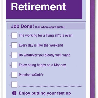 Funny Retirement Card
