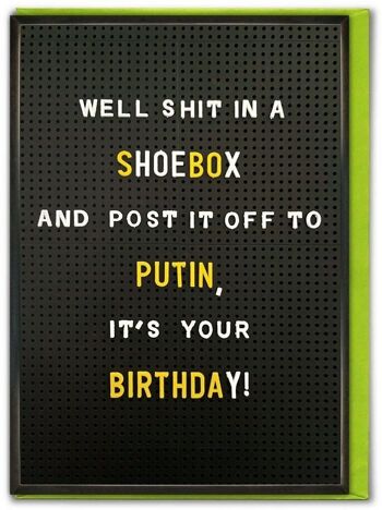 Carte d'anniversaire drôle - Shoebox Poutine 1