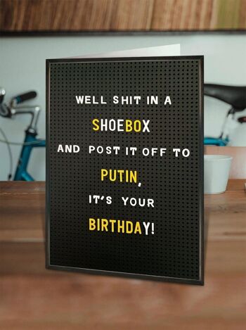 Carte d'anniversaire drôle - Shoebox Poutine 2