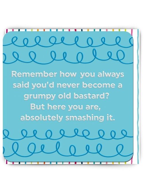 Funny Birthday Card - Grumpy Bastard