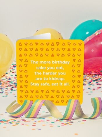 Carte d'anniversaire drôle - Stay Safe Eat Cake 2