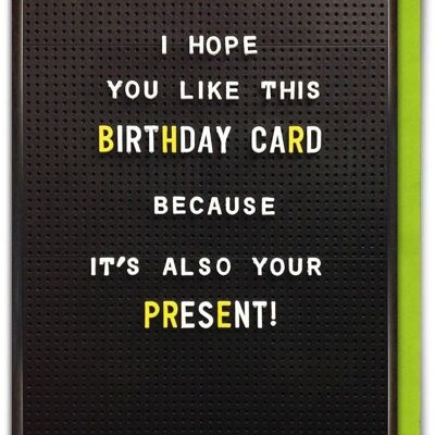 Birthday Card Present Funny Birthday Card