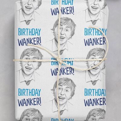 Envoltorio de regalo de Birthday Wanker Rude ** Paquete de 2 hojas dobladas **