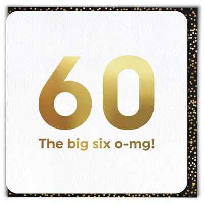 Tarjeta de cumpleaños número 60 de Big Six OMG