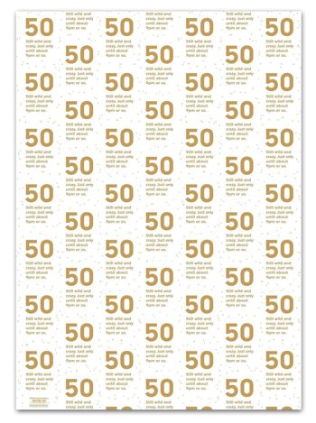 Papier cadeau Quotish 50 - 50e anniversaire **Pack de 2 feuilles pliées** 1