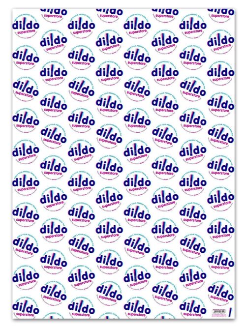 Dildo Superstore Rude Gift Wrap **Pack of 2 Sheets Folded**
