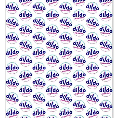Dildo Superstore Rude Gift Wrap **Pack of 2 Sheets Folded**
