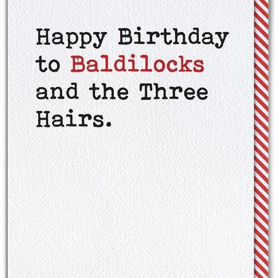 Biglietto di compleanno divertente Baldilocks