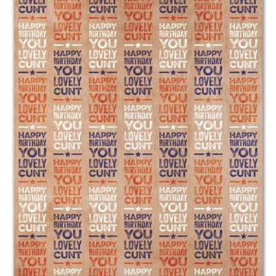 Lovely C*nt Rude Gift Wrap **Pack of 2 Sheets Folded**