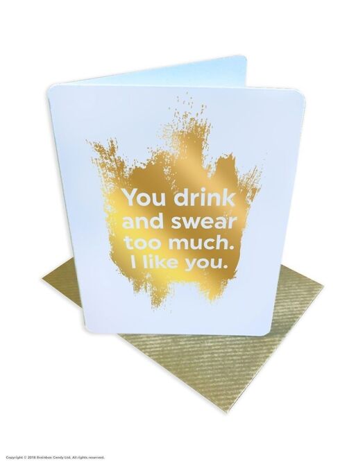 Drink And Swear Birthday Small Card