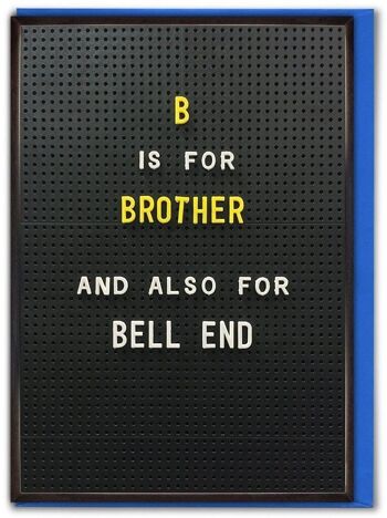 Carte B est pour le frère Funny Brother 1