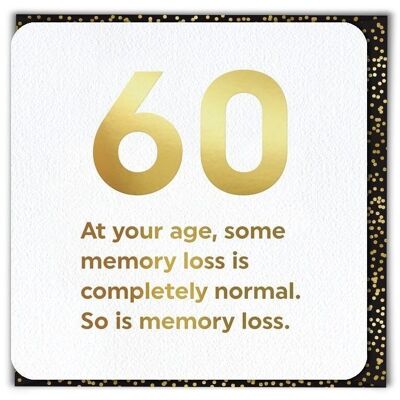 60 Biglietto per il 60° compleanno con perdita di memoria