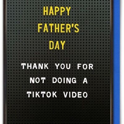 Biglietto per la festa del papà divertente di Tik Tok