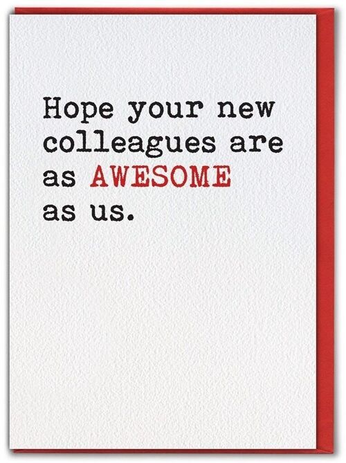 Awesome Colleagues (White) Funny Leaving Card