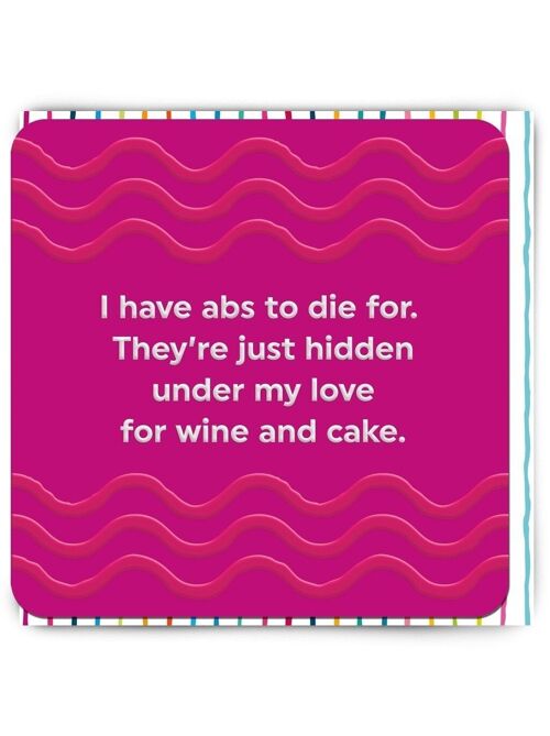 Funny Birthday Card - Abs To Die For