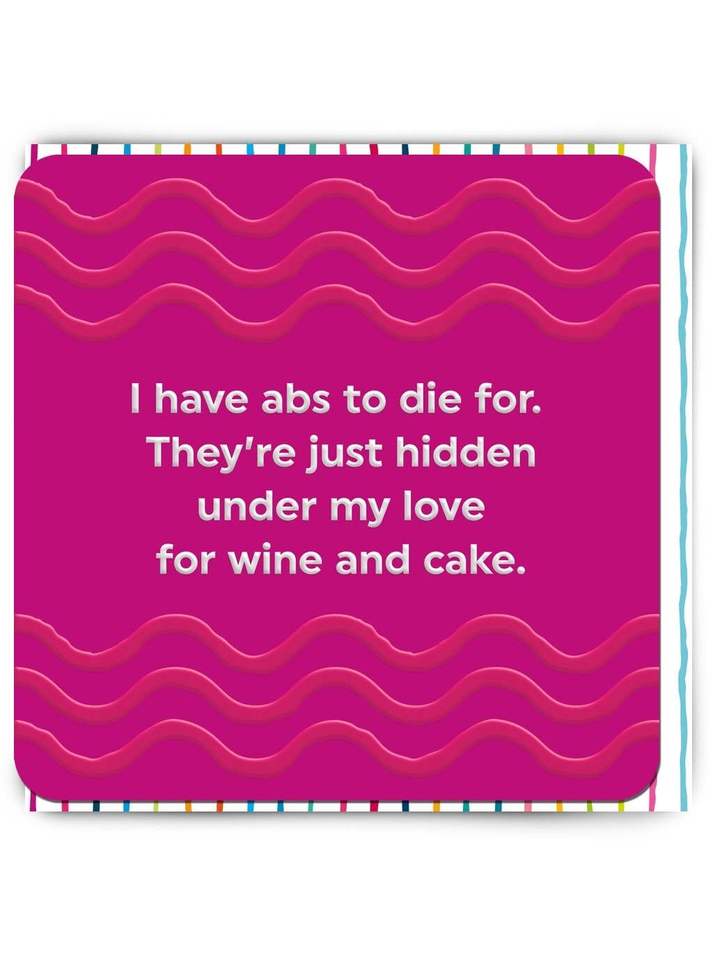 Biglietto di auguri di compleanno divertente - addominali da morire