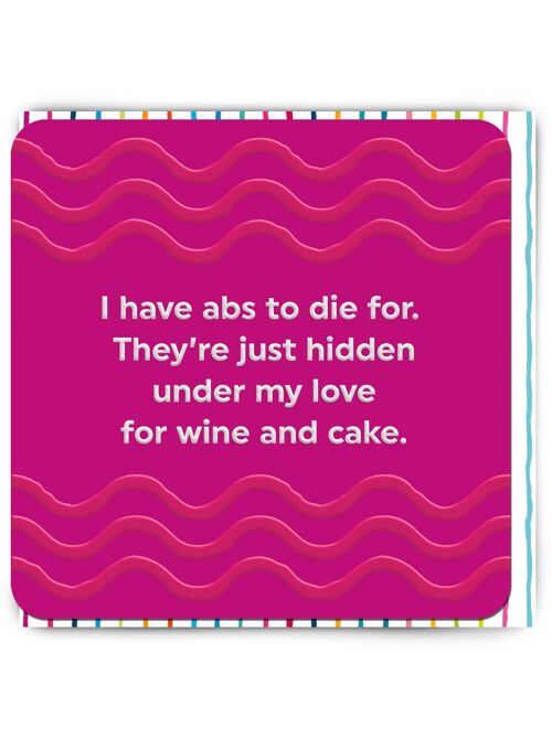 Funny Birthday Card - Abs To Die For