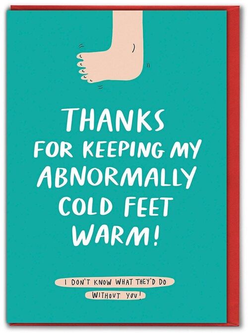 Cold Feet Warm Funny Valentines Card