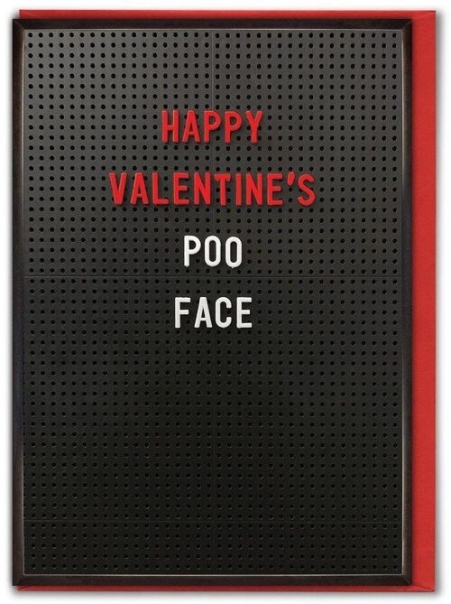 Happy Valentine's Poo Face Funny Valentines Card
