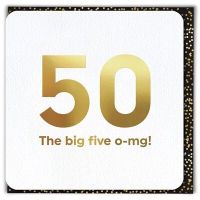 Tarjeta de cumpleaños número 50 de Big Five OMG