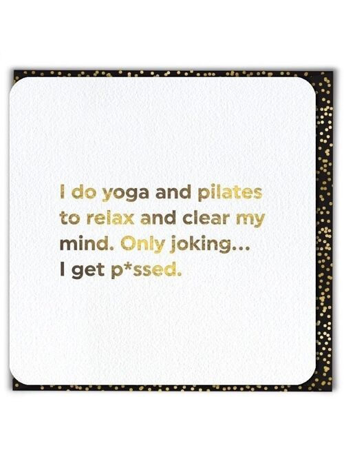 Yoga And Pilates Funny Birthday Card