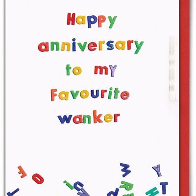 Favourite Wanker Funny Anniversary Card