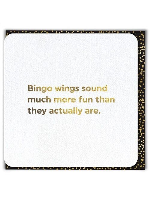 Bingo Wings Funny Birthday Card