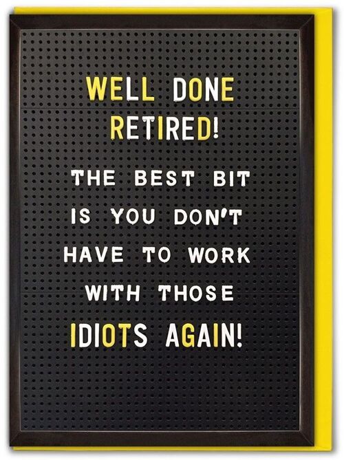Retired Funny Retirement Card
