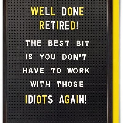 Carta di pensionamento divertente in pensione