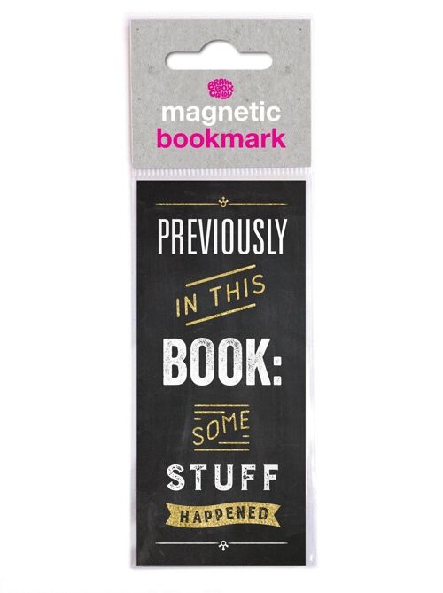 Some Stuff Happened Funny Magnetic Bookmark