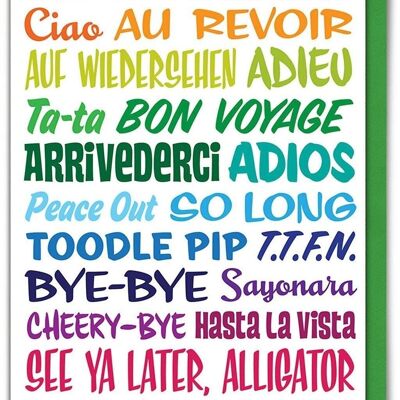 Bon Voyage In A While Crocodile Funny Leaving Card